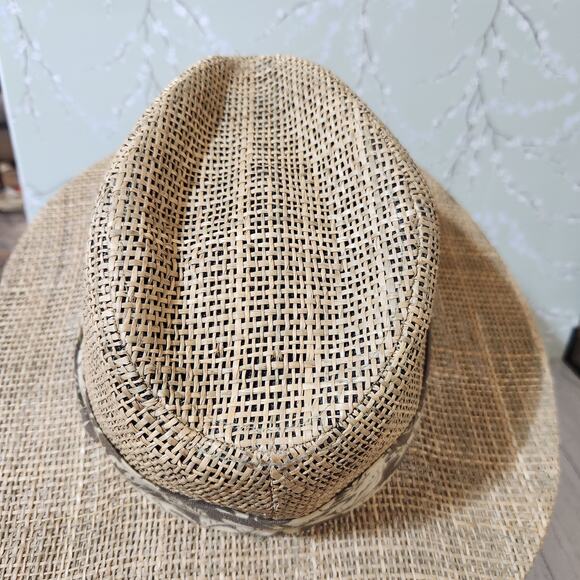 NWT Panama Jack Seagrass Woven Safari Banded Hat Men's Small/ Medium - Picture 7 of 10